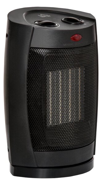 Stufetta Elettrica Oscillante da Scrivania 19,5x14,8x28 cm 1500W Nera