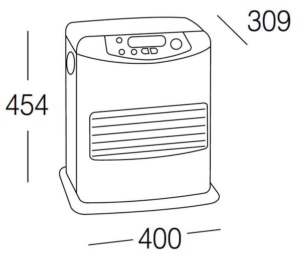 Stufa Elettrica a Combustibile Liquido Portatile 3200W Karlsen Inverter 5006 Grigia