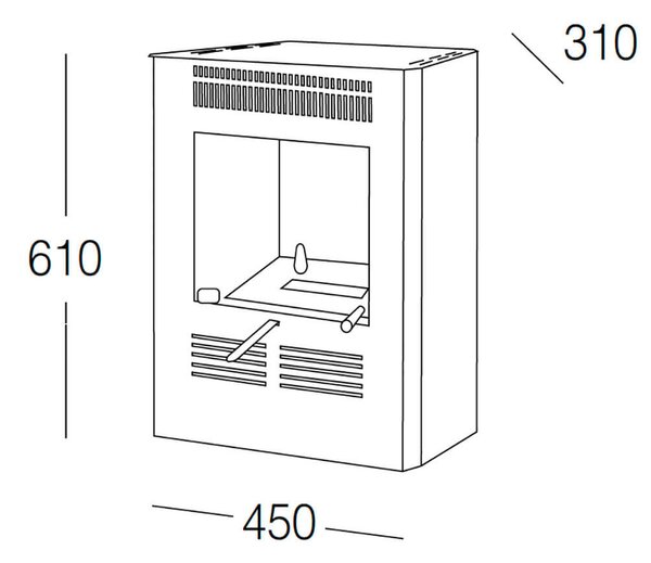 Stufa a Bioetanolo da Interno 3kW Karlsen Ruby New Bianca