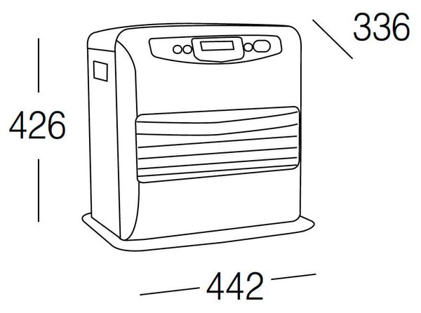 Stufa Elettrica a Combustibile Liquido Portatile 3200W Karlsen Inverter 5727 Grigia