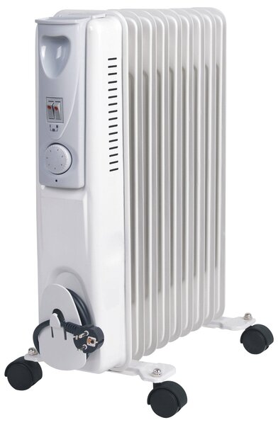 Stufa Termosifone ad Olio 2000W 9 Elementi Beker Bianca