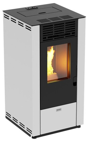Stufa a Pellet ad Aria Ventilata 8,87kW Stella 90 Bianca