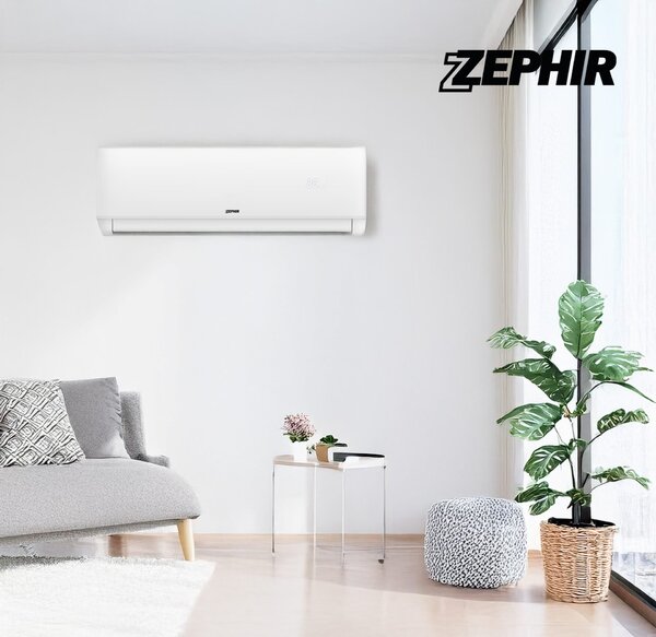 Zephir Climatizzatore 12000 Btu Inverter Monosplit Condizionatore con Pompa di Calore Classe A++/A+ R32 Wifi (Unit Interna + Unit Esterna) - ZMR 