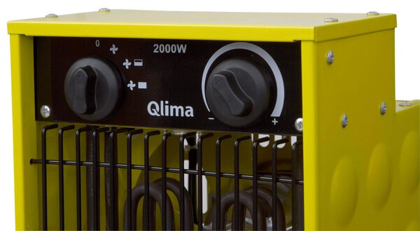 Stufa Elettrica Caldobagno 2000W Qlima EFH5120 Giallo
