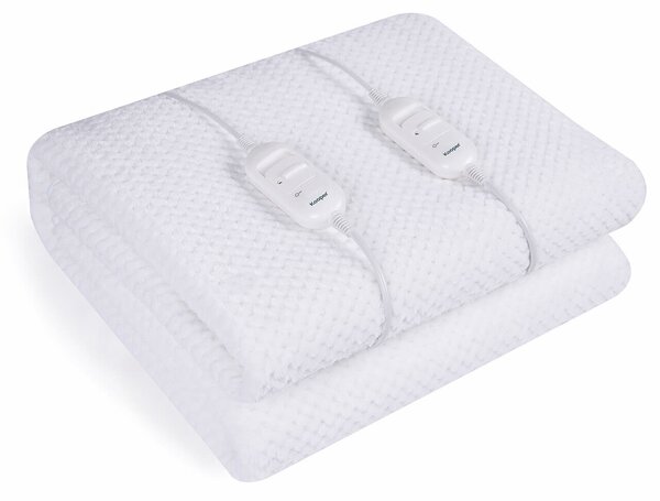 Coperta Termica Elettrica Matrimoniale 120W Kooper Pisolona Alveare Bianca