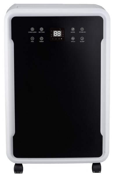 Deumidificatore 8,5L Massimo 120m2 Capacità 50l/24h 800W Karlsen Ruby DN 50 EY Bianco