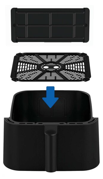 Haier Friggitrice ad Aria Capacit 7 Litri Potenza 1600 Watt con Timer e Termostato Regolabile colore Nero - HAF3AFW 011