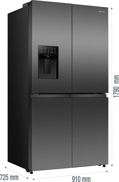 Hisense Frigorifero Americano Side by Side Capacit 640 Litri Classe energetica D Raffreddamento No Frost colore Nero - RQ5P640SYKD