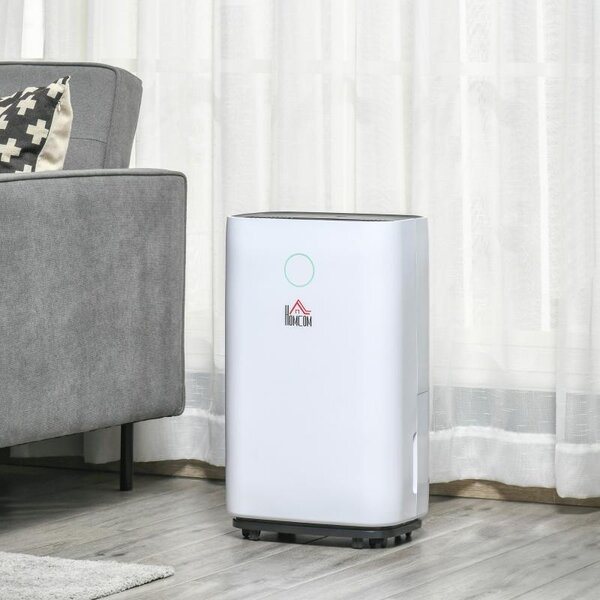 Deumidificatore d'Aria 20 Litri 395W 3 Modalità e 2 Velocità Bianco