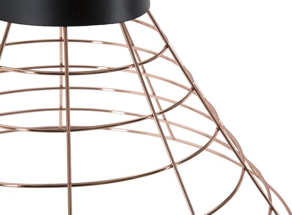 Lampadario Net Ø45x42 cm Metallo Nero e Rame
