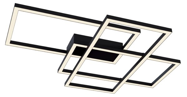 Plafoniera Modern in Metallo e Acrilico Line Nero