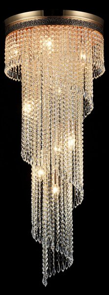 Lampadario Royal Classic in Metallo Cascade Oro Antique