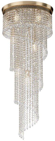 Lampadario Royal Classic in Metallo Cascade Oro Antique