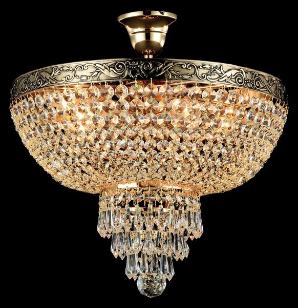 Lampadario Royal Classic in Metallo Palace Oro Antique