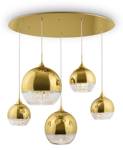 Lampada pendente Pendant in Metallo Fermi Oro