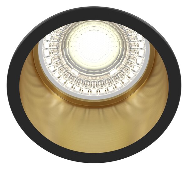 Faretto da incasso Downlight in Alluminio Reif Nero con Oro