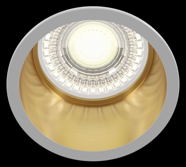 Faretto da incasso Downlight in Alluminio Reif Bianco con Oro