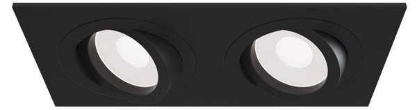 Faretto da incasso Downlight in Alluminio Atom Nero