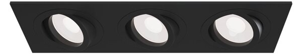 Faretto da incasso Downlight in Alluminio Atom Nero