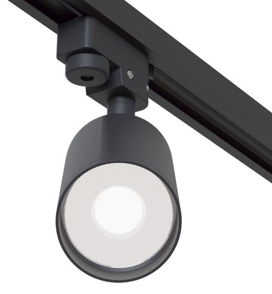 Faretto per Sistema Illuminazione Binario 50W GU10 in Alluminio Focus Nero