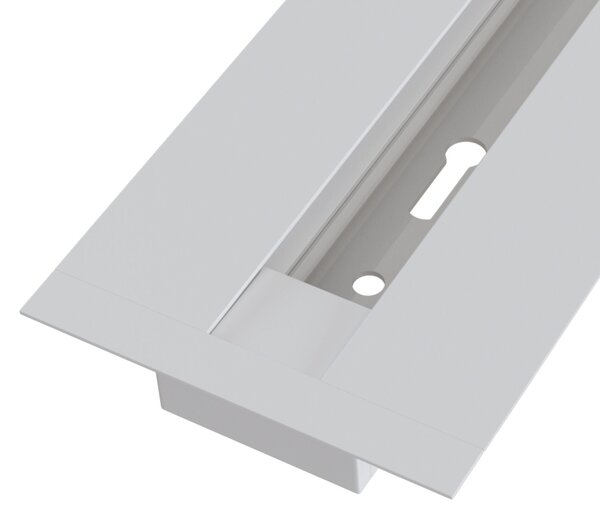 Binario per Faretti da Incasso 1m in Alluminio per Sistema Illuminazione Binario Monofase Bianco