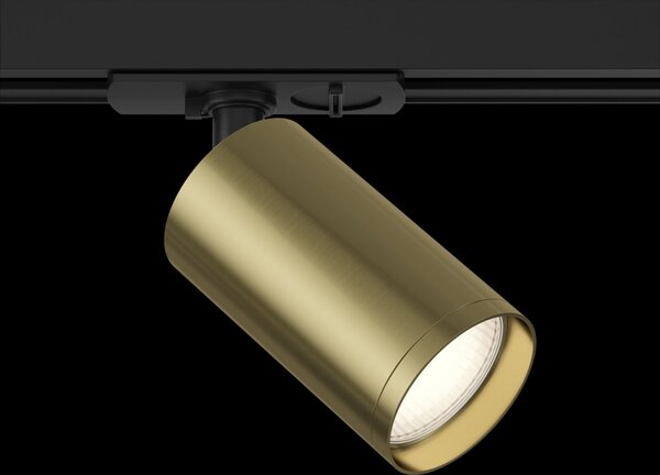 Faretto per Sistema Illuminazione Binario 50W GU10 in Alluminio Nero e Ottone