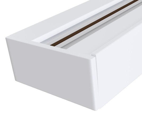 Binario per Faretti 2m in Alluminio per Sistema Illuminazione Binario Monofase Bianco