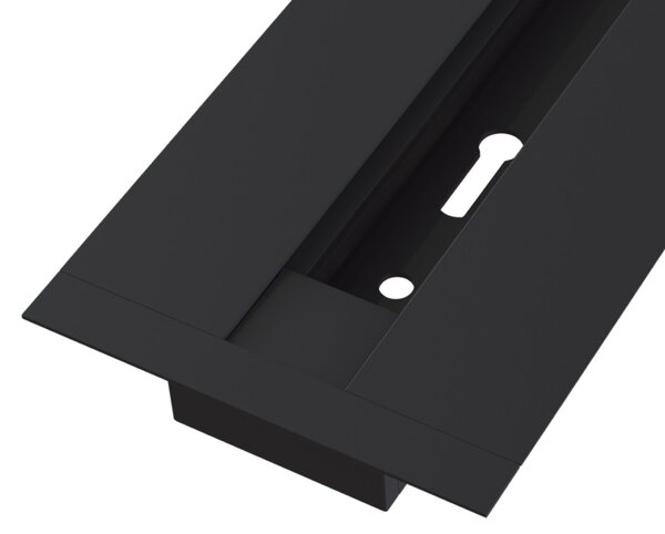 Binario per Faretti 1m in Alluminio per Sistema Illuminazione Binario Monofase Nero