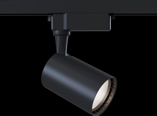 Faretto a LED per Sistema Illuminazione Binario 12W 3000K in Alluminio Vuoro Nero