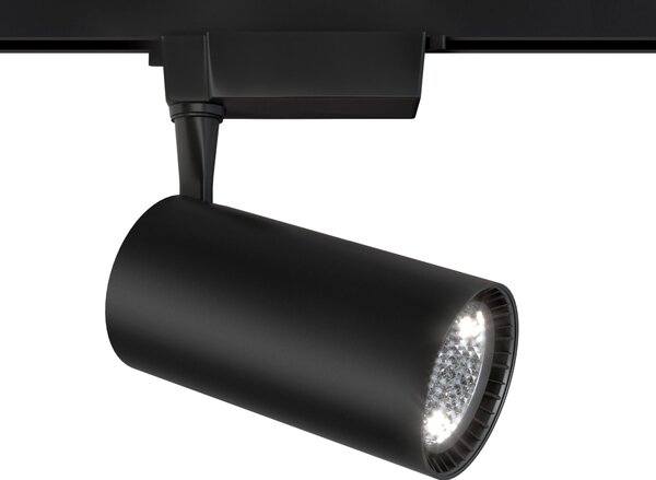 Faretto a LED per Sistema Illuminazione Binario 40W 3000K in Alluminio Vuoro Nero