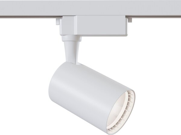 Faretto a LED per Sistema Illuminazione Binario 12W 3000K in Alluminio Vuoro Bianco