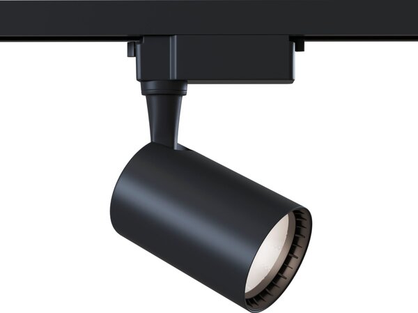 Faretto a LED per Sistema Illuminazione Binario 12W 3000K in Alluminio Vuoro Nero