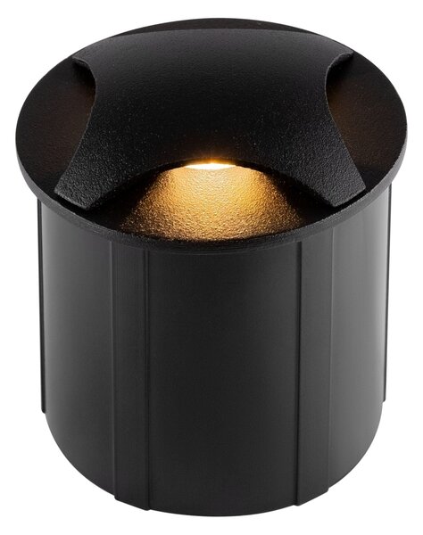 Faretto da incasso Outdoor in Alluminio Biscotti Nero