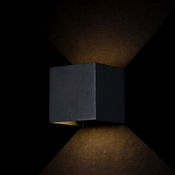 Lampada da parete Outdoor in Metallo Fulton Nero