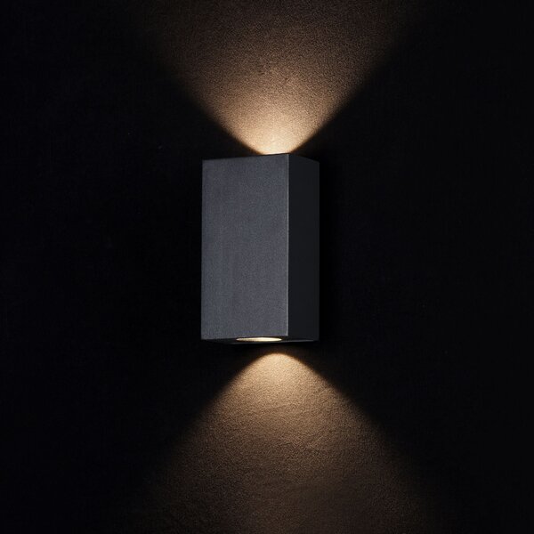 Lampada da parete Outdoor in Metallo Times Square Nero