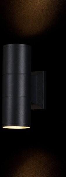 Lampada da parete Outdoor in Metallo Bowery Nero
