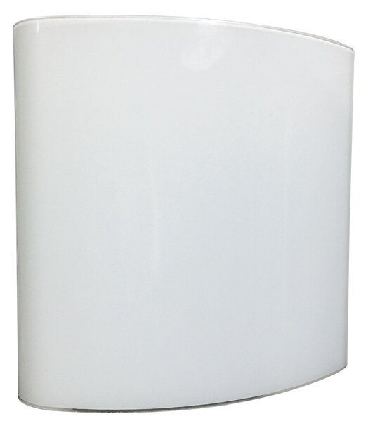 Applique 1xE27 Montatura Bianca Vetro Lastra Bianco E-Energy Cora