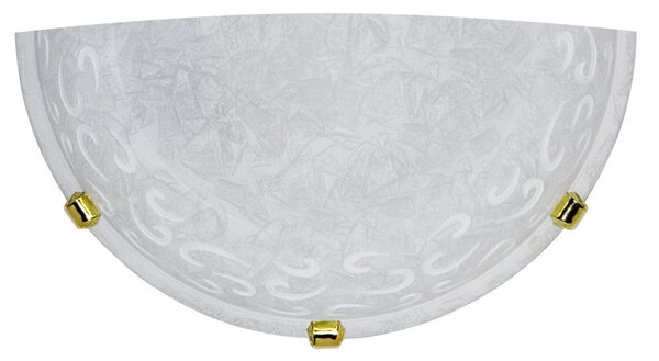 Applique 1xE27 Ganci Oro Vetro Screpolato Bianco E-Energy Asia