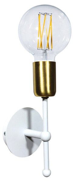 Applique 1xE27 Montatura Verniciata Bianco Oro Satinato E-Energy Elvira
