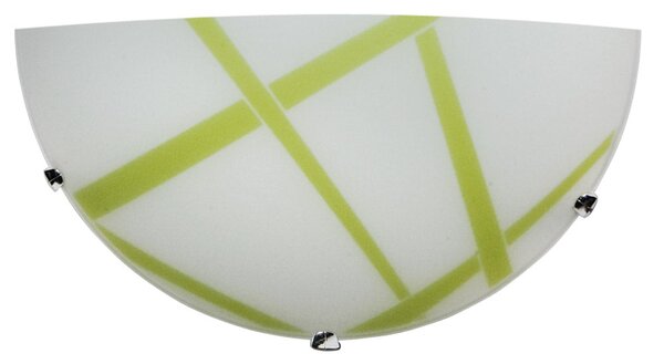 Applique 1xE27 Ganci Cromo Vetro Lastra Bianco-Verderde E-Energy Dario