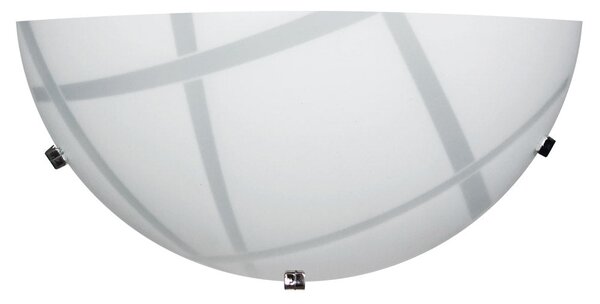 Applique 1xE27 Ganci Cromo Vetro Lastra Bianco E-Energy Dario