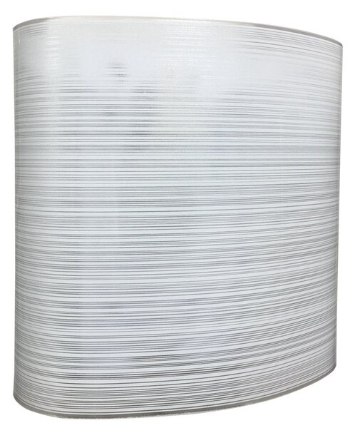 Applique 1xE27 Montatura Bianca Vetro Lastra Bianco Righe E-Energy Cora