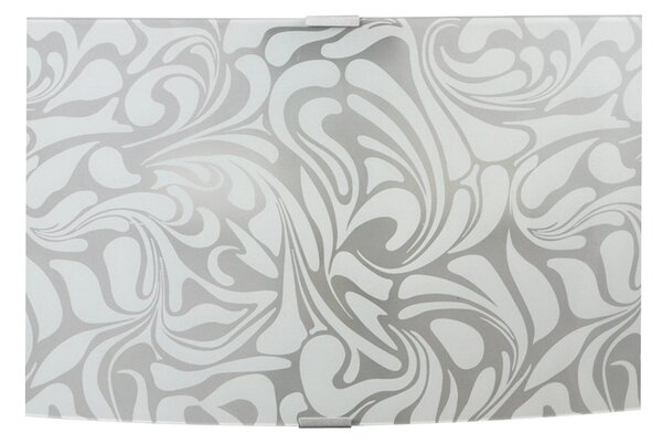 Applique 1xE27 Montatura Argento Vetro Lastra Bianco E-Energy Corinna