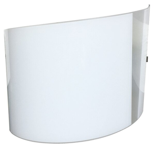Applique 1xE27 Montatura Bianca Vetro Lastra Cono Bianco E-Energy Gilda