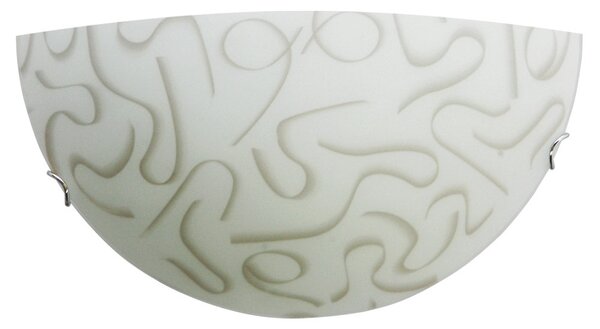 Applique 1xE27 Ganci Cromo Vetro Lastra Tortora E-Energy Leila