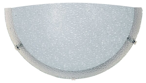 Applique 1xE27 Ganci Cromo Vetro Lastra Bianco E-Energy Gaia