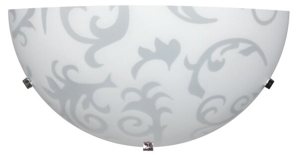 Applique 1xE27 Ganci Cromo Vetro Lastra Bianco E-Energy Melissa