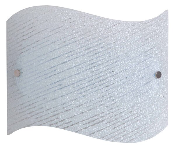 Applique 1xE27 Finali Cromo Vetro Lastra Graniglia Bianco E-Energy Zoe