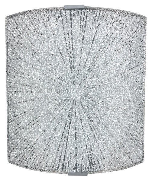 Applique 1xE27 Finali Cromo Vetro Lastra Diamantino Decoro Tagli E-Energy Mina