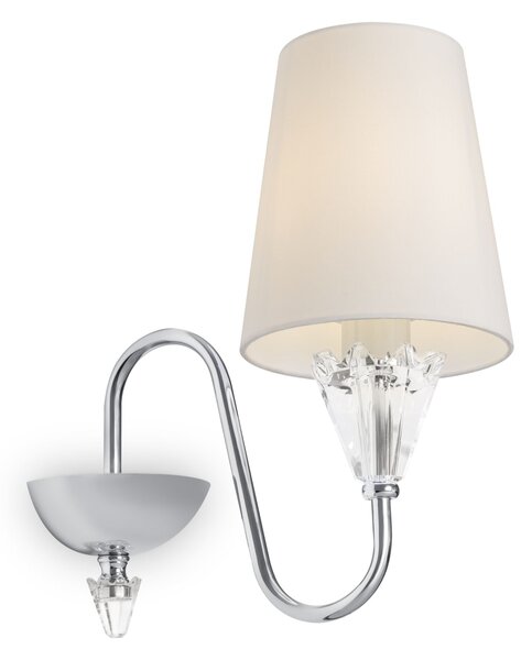 Lampada da parete Modern in Metallo Florero Cromo